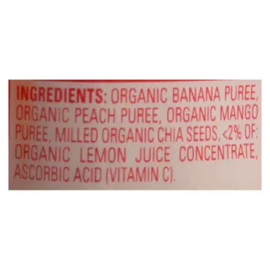 Happy Family Organics Happy Tot Superfoods Organic Bananas, Peaches, and Mangos Fruit Blend - Case of 16/4.22 oz image {3}