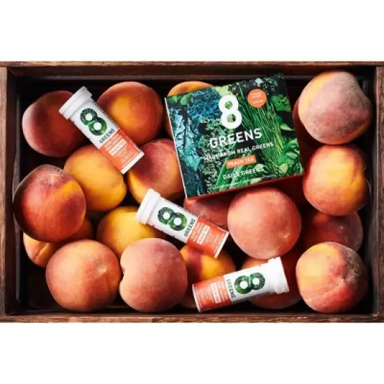 8Greens Effervescent Tablets Dietary Supplement - Peach Tea - 10ct image {3}