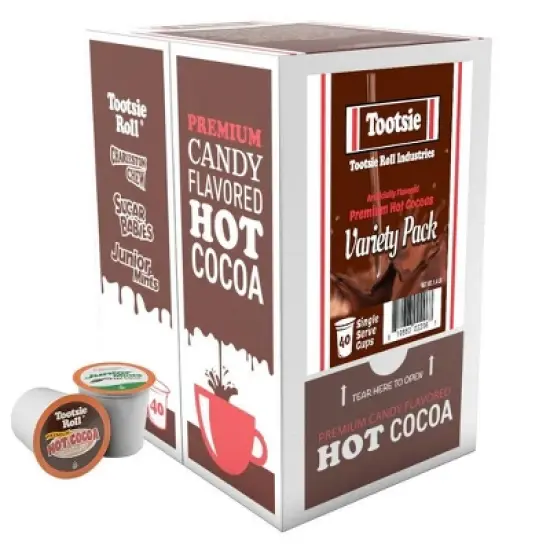 Tootsie Roll Candy Flavored Hot Cocoa Pods Variety Keurig 2.0 Maker, 40 ct image {1}