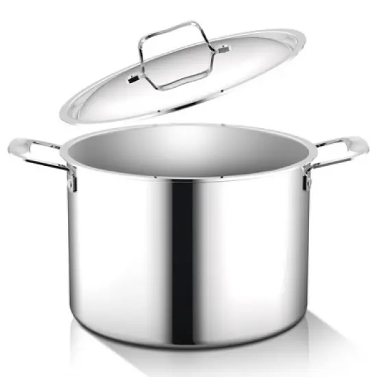 NutriChef 8-quart Stockpot Stainless-Steel Stain-Resistant Pot Kitchen Cookware W/ Satin Interior image {1}