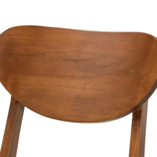 2pc Damara Fabric Upholstered and Wood Dining Chair Set - Baxton Studio image {3}