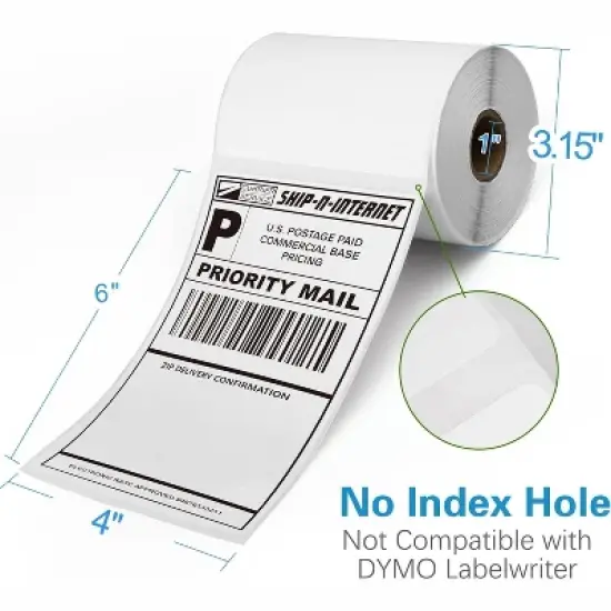 LotFancy 4x6 Thermal Labels, 1000 Shipping Labels, 4 Rolls-250 Labels per Roll image {1}