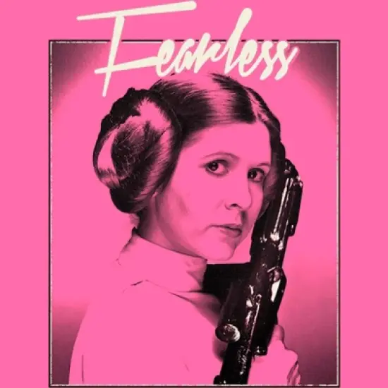 Girl's Star Wars Princess Leia Fearless Poster Crop T-Shirt image {1}