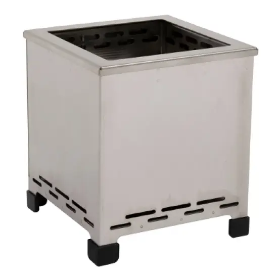 Sharper Image Tabletop Wood or Pellet Burning Outdoor Fire Pit Silver image {1}