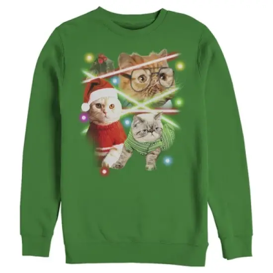 Men's Lost Gods Laser Cats Sweatshirt image {5}