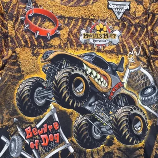 Monster Jam Grave Digger El Toro Loco Mohawk Warrior Maximum Destruction Monster Truck T-Shirt Toddler to Big Kid image {3}