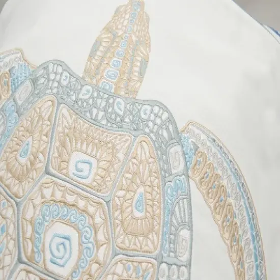 RightSide Designs Sea Glass Dolphin Indoor/Outdoor Throw Pillow image {1}