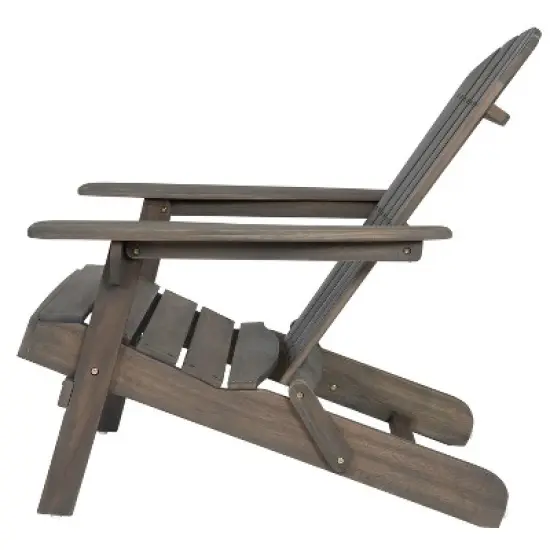 Gulches Outdoor Portable Chairs - Folding Adirondack Chair, Gray image {8}