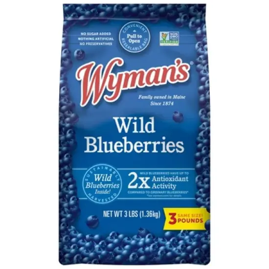 Wyman's Fresh Frozen Wild Blueberries - 3lb image {9}