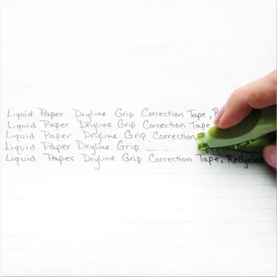 Liquid Paper DryLine Grip Correction Tape Recycled Dispenser 1/5" x 335" 2/Pack 1744480 image {2}