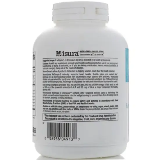 Natural Factors WomenSense&reg;, RxOmega-3, 120 Enteripure&trade; Softgels image {2}