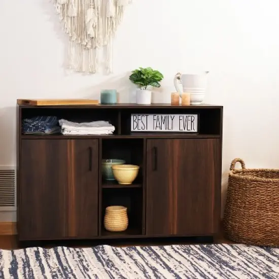 Sunnydaze Indoor Anthony Sideboard Storage Buffet Cabinet with Shelves - 48.5" image {10}
