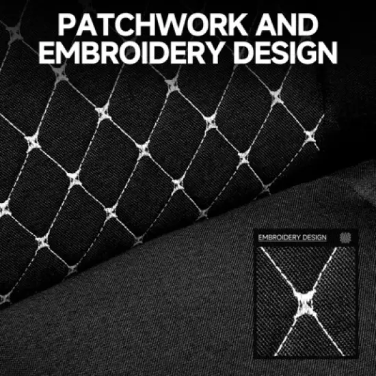 GTPLAYER Gaming Chair with Footrest, Premium Breathable Fabric, Waist Support, Linkage Armrest image {3}