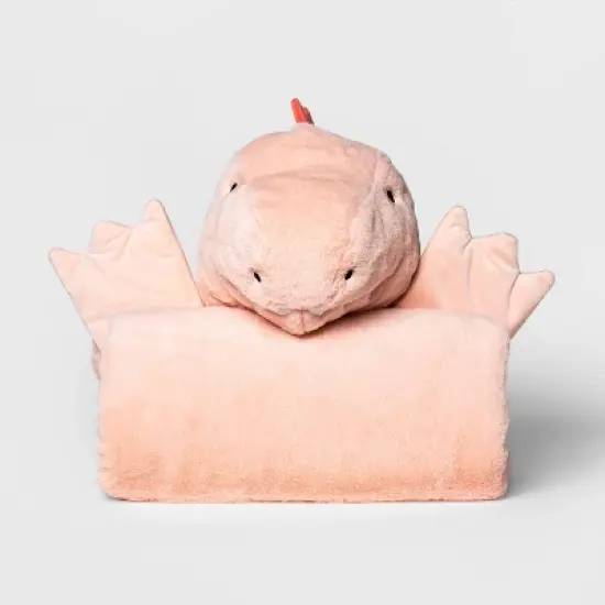 Dinosaur Kids' Hooded Blanket Pink - Pillowfort&trade; image {2}