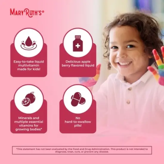 Kids Liquid Multivitamin with Lutein Apple Berry Blast 15.22 fl oz image {5}