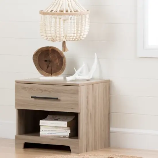Primo 1 Drawer Nightstand Rustic Oak - South Shore image {1}