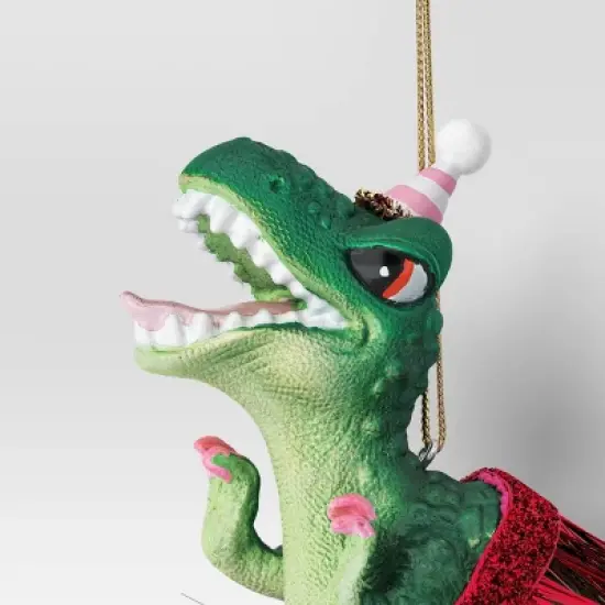 Christmas Tinsel Skirt Dino Ornament - Wondershop&trade; image {2}