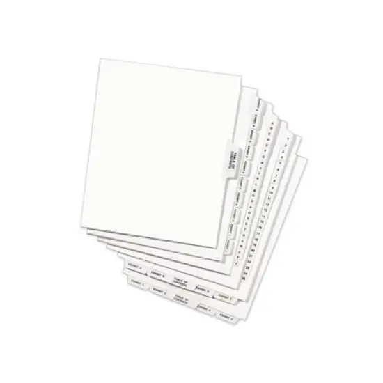 Avery Avery-Style Preprinted Legal Bottom Tab Dividers, 26-Tab, Exhibit P, 11 x 8.5, White, 25/Pack image {5}