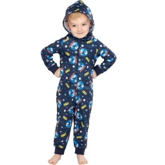 Polar Express Toddler Kids Believe Hooded One-Piece Footless Sleeper Union Suit image {1}