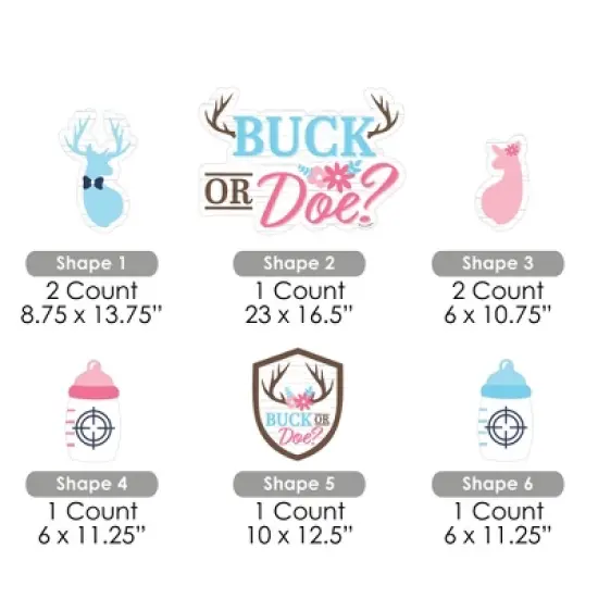 Big Dot of Happiness Buck or Doe - Yard Sign and Outdoor Lawn Decorations - Hunting Gender Reveal Party Yard Signs - Set of 8 image {4}