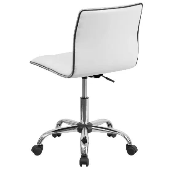 Merrick Lane Home Office Chair Ergonomic Executive Ribbed Low Back Armless Computer Desk Chair - Base, Frame & Border image {12}