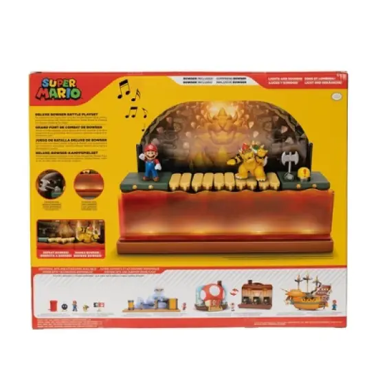Nintendo Super Mario Deluxe Bowser Battle Action Figure Playset image {5}