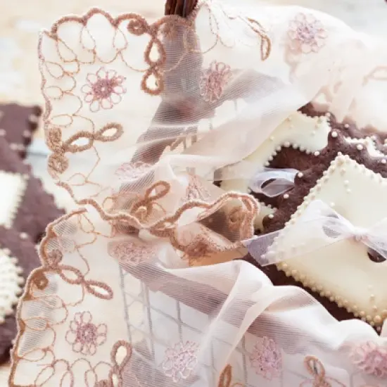 Unique Bargains Polyester Flexible Embroidery Vintage Pattern Washable Table Place Mats 2 Pcs image {4}