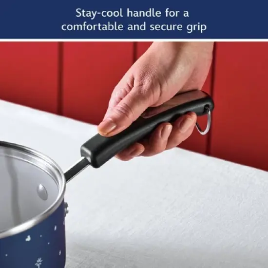 Farberware Disney Bon Voyage 2qt Ceramic Nonstick Saucepot with Lid Blue: Dishwasher-Safe, Electric & Gas Compatible image {6}