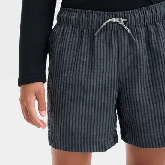 Boys' Striped Swim Shorts - art class&trade; Black image {2}