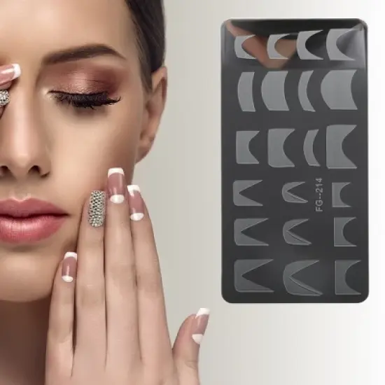 Unique Bargains Colorful Nail Art Stamp FG-214 Silver Tone 1 Pc image {3}