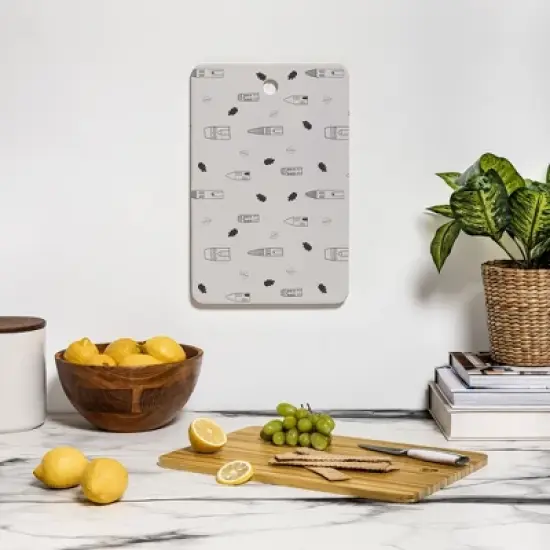 Menina Lisboa Little Scandinavian Houses Cutting Board - Rectangle image {2}