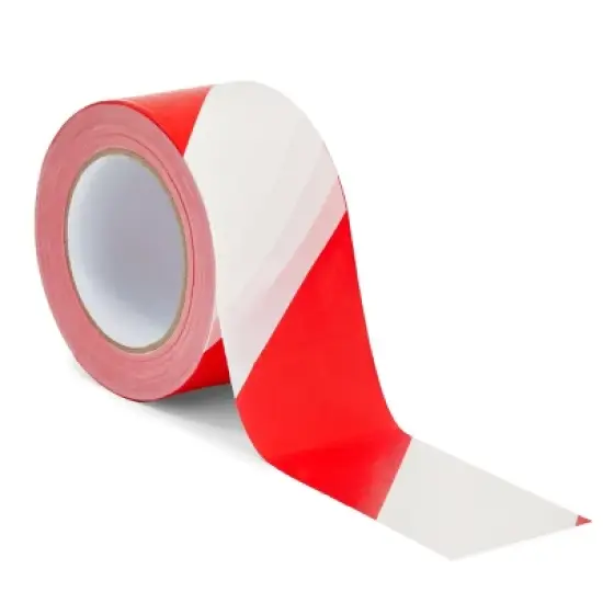 Stockroom Plus 2 Pack Caution Tape Roll, Red and White Stripes, High Visibility Barricade Tape, 2.8 in Wide, 660 Ft Rolls image {3}