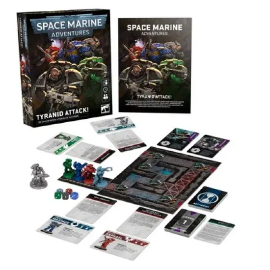 Space Marine Adventures Tyranid Attack Game: Strategy Board with Cards & Dice, 1-4 Players, 30-45 Min Play image {2}