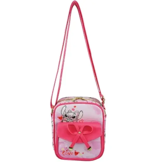 Disney Lilo and Stitch Angel 8" Vegan Leather Crossbody Shoulder Bag image {1}