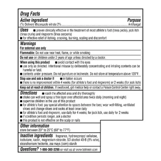 Lotrimin Deodorant Spray Powder - 4.6oz image {1}