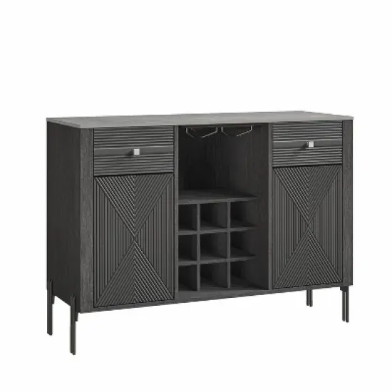 42" Wine Cabinet with Textured Patterns and Marbling Pattern Countertop - Festivo image {12}