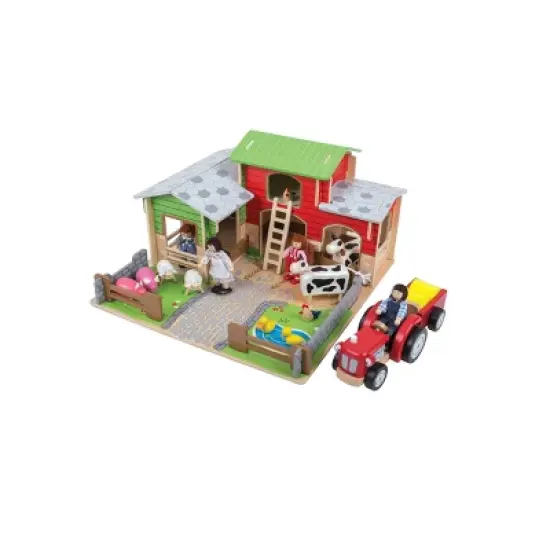 Bigjigs Tractor and Trailer Playset image {2}