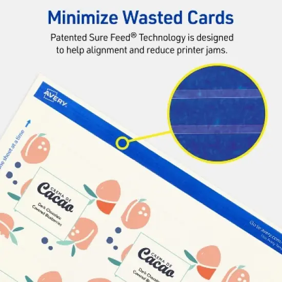 Avery 2-1/2" x 2-1/2" Rounded Corner Cards, Matte Ivory, 90ct image {3}