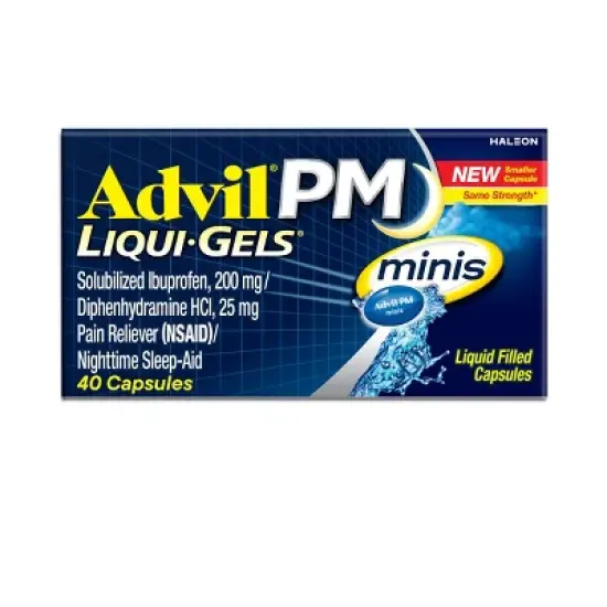 Advil Ibuprofen PM Liquid Mini NSAID Gelcaps - 40ct image {8}