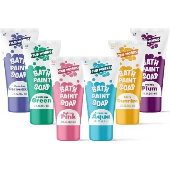Tub Works&reg; Bath Paint Soap Bath Toy, Pastel 6 Pack image {6}