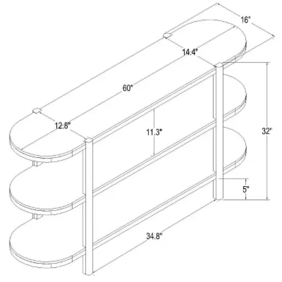32" Portola Hills 3 Shelf Horizontal Bookcase - Threshold&trade; designed with Studio McGee image {6}