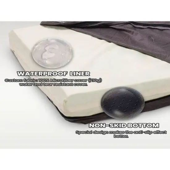 Laifug Orthopedic Memory Foam Minimalist Pet Dog Bed with Removable Cover and Waterproof Liner image {2}