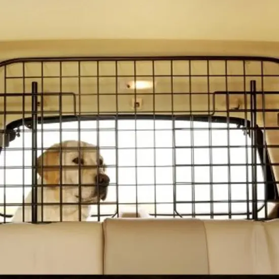 Little Giant Pet Lodge 2 Way Adjustable Heavy-Duty Wire Mesh Auto Dog & Cat Vehicle Barrier Gate for Cars, SUVs, Minivans, and More, Black image {3}