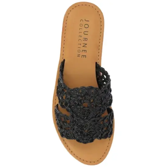 Journee Collection Womens Lissia Tru Comfort Foam Slip On Slide Flat Sandals image {3}