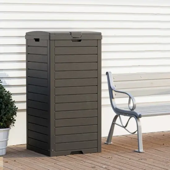 MAYEERTY 31 Gallon Large Capacity Outdoor Deck Box for Patio Furniture Cushions, Pillow with Wheels image {3}