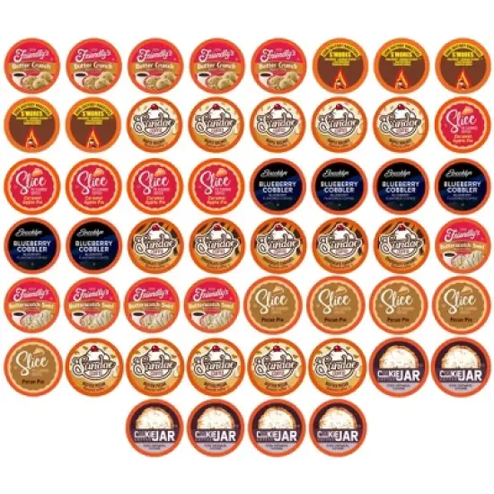 Two Rivers Dessert Coffee Sampler, 2.0 Keurig, FLAVORED Variety Pack, 52 Count image {11}