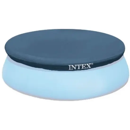 Intex Steel Frame Above Ground Pool Ladder & Intex 15 Ft Above Ground Pool Cover image {1}