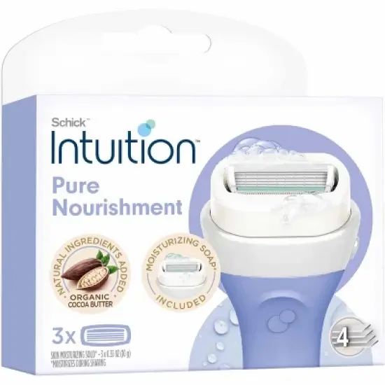 Intuition Pure Nourishment Womens Razor Refills with Coconut Milk and Almond Oil, 12 count image {6}