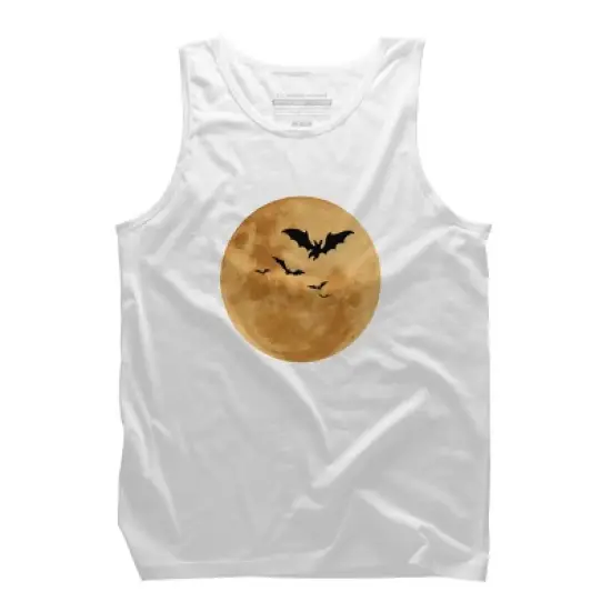 Men's Design By Humans Halloween - Moon By MonkeyStore Tank Top image {7}