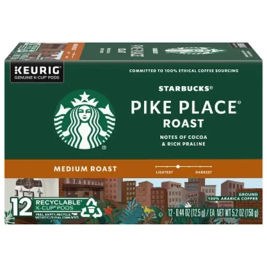 Starbucks Medium Roast Pike Keurig K-Cup Coffee Pods - 12ct image {7}